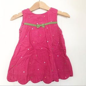 Gymboree | Pink Corduroy Polka Dot Jumper Dress